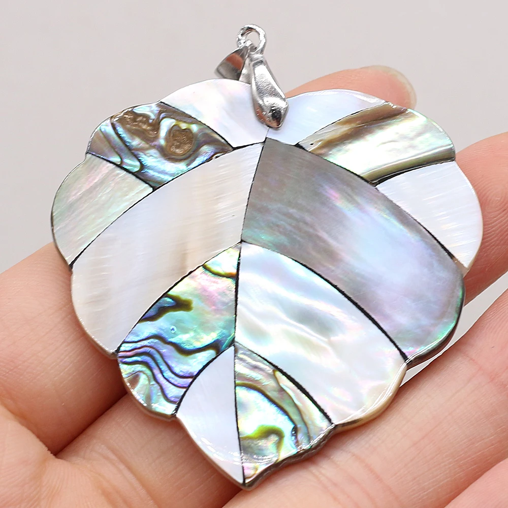 100% Natural Mother-of-pearl Art Pendants Leaf Shape Shell Charms for Summer Jewelry Making DIY Necklace Earrings Gifts