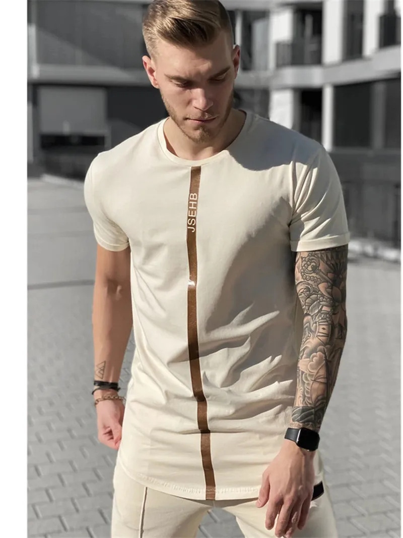 

2023 Summer Running Shirt Men Gym T Shirt Short Sleeve cotton Bodybuilding Sport T-Shirt Fitness Silk T shirt Men Gyms Tees Tops