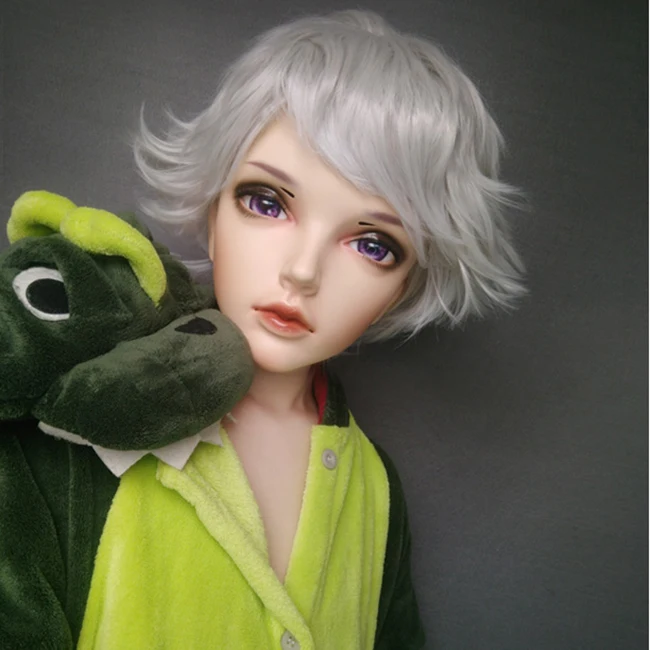 (MIU)Resin Half Head Male Boy Kigurumi BJD Mask Cosplay Japanese Anime Role Play Crossdressing Doll Mask