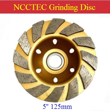 

5'' Cheap Diamond heavy duty grinding cup Wheels Big diamond segments| 125mm Concrete floor grinding discs 22.23mm arbor hole