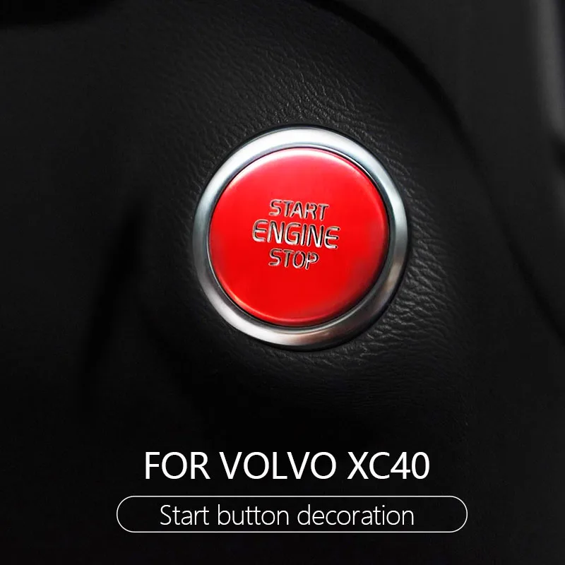 

for volvo xc40 one key start ignition key switch decoration sticker Auto parts car Accessories 2018 2019 2020 2021 2022