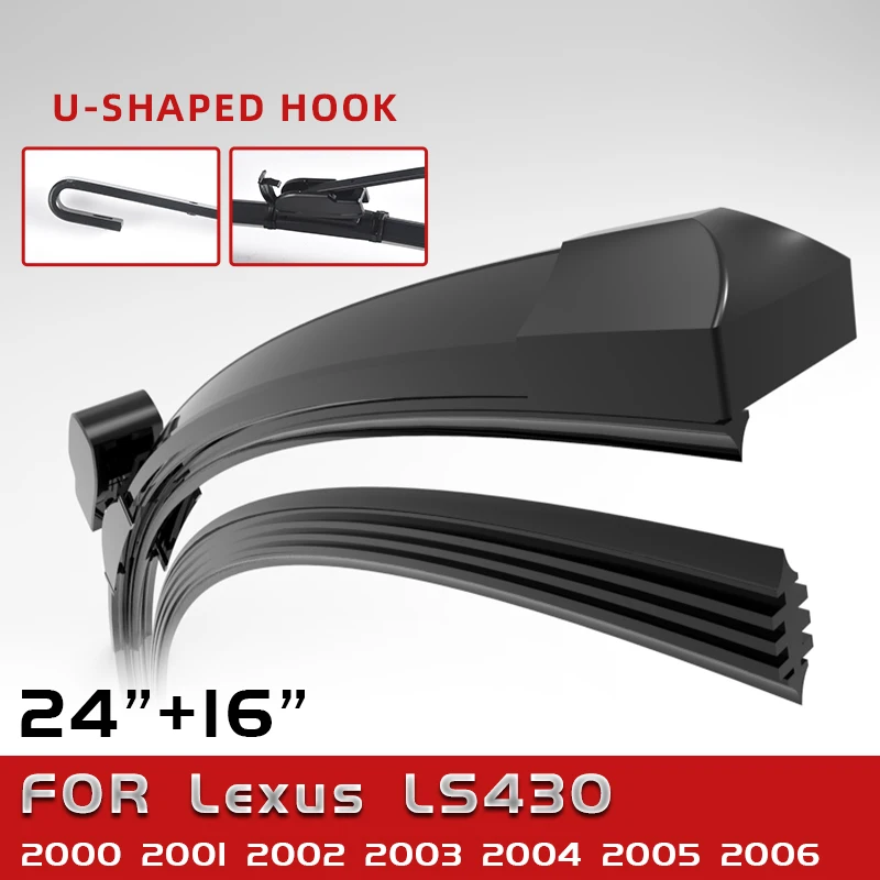 CELANOVA Double Sided Rubber Windscreen Wiper Front Wiper Blades For Lexus LS430 2000-2006 24