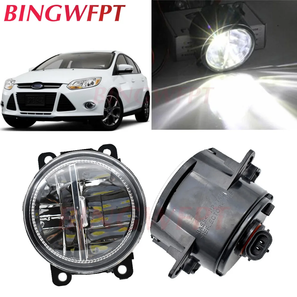 2pcs/lot High quality Car Front Bumper LED fog Lights for Focus 3 RS ST Estate Sedan 2003-2014 Halogen Lamps