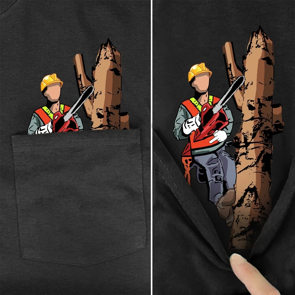 

Футболка мужская с карманами, модный брендовый принт arborist, мужские и женские рубашки в стиле хип-хоп, смешные хлопковые топы