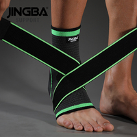 JINGBA SUPPORT 1PCS Nylon Bandage Football Ankle support protector+Basketball knee pad Elbow support+Wristband boxing hand wraps