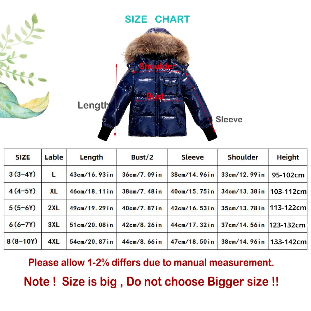 Brand winter Jacket for boys clothing mother & kids clothes duck down children baby boys clothes girls costume coat snowsuit