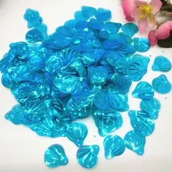 400pcs 18mm Large Shell Sequins Loose Flake for Crafts Sewing DIY Patch Accessories Transparent Blue AB