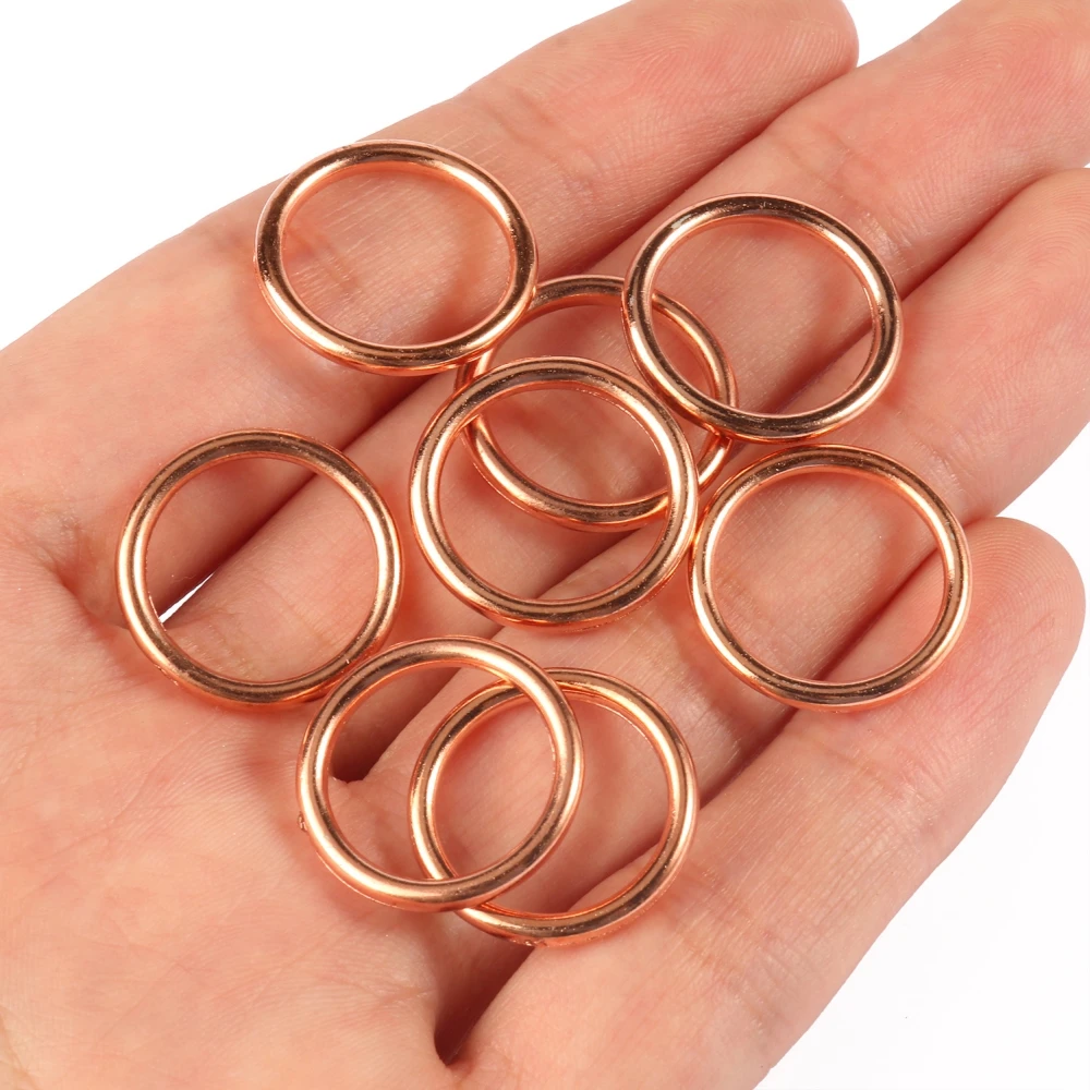 100pcs/lot 18mm CCB Closed Jump Rings Round Circle Loop Rings Supplies for Jewelry Making Handmade DIY Accessories Connectors