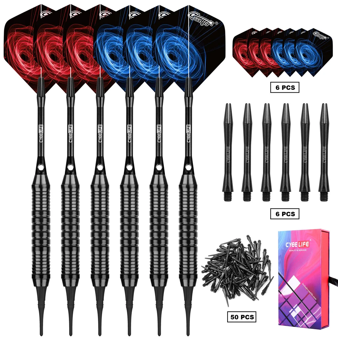 Cyeelife 18g Darts Set mehrere Arten Darts Flüge profession elle Weich plastiks pitzen Set für elektronische Darts cheibe Zubehör