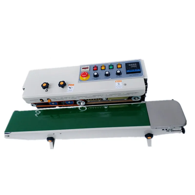 High speed continuous bag sealer with solid ink printer