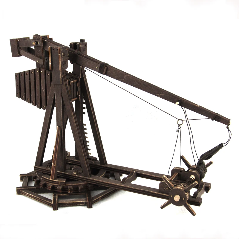 1/72 Classical DIY Model Set of Materials Handmade Wood Empire Age Trebuchet Assembly Model