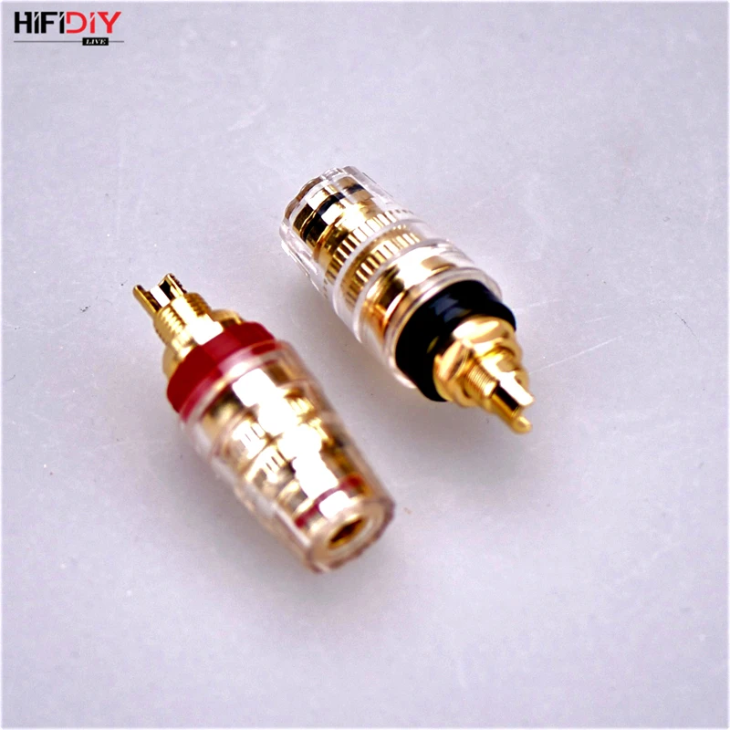 HIFIDIY LIVE DIY Lautsprecher-Anschlussklemme Binding Post HIFI Verstärker Reines Kupfer Vergoldete Bananenbuchse Anschlussdose M8 L8 – Detail 13