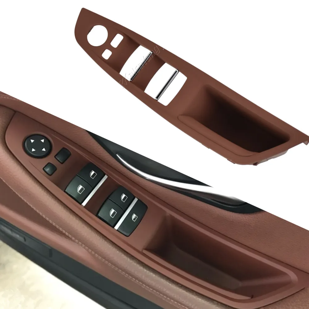 Right Hand Drive RHD For BMW 5 Series F10 F11 Gray Beige Black Car Interior Door Armrest Handle Inner Panel Pull Trim Cover