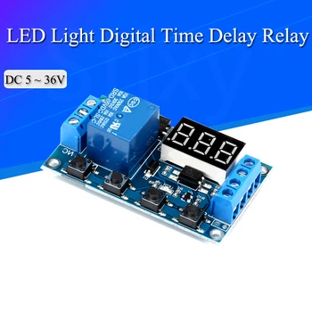 DC 5V 12V 24V LED Light Digital Time Delay Relay Trigger Cycle Timer Delay Switch Circuit Board Timing Control Module DIY
