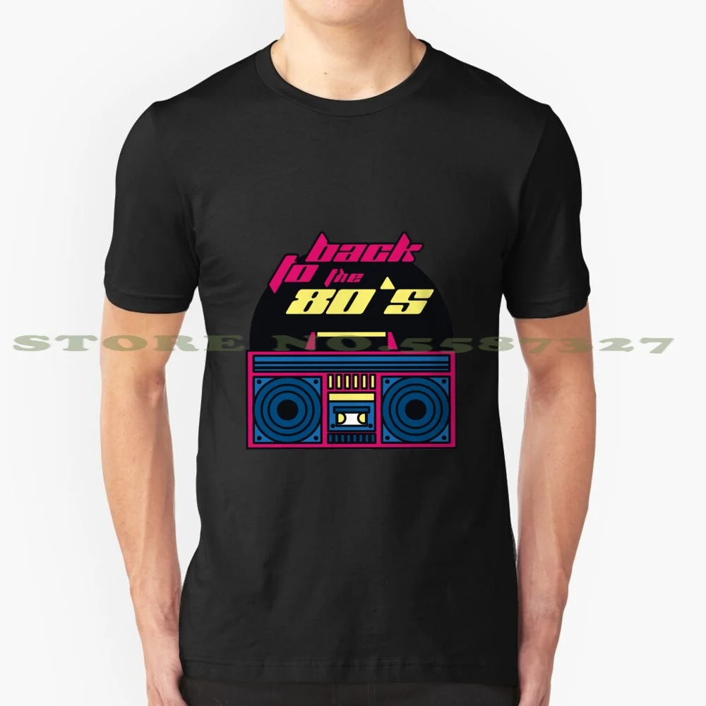 Back To The 80'S 100% Cotton T-Shirt 1980 80S Kid Retro Tv Ghetto Blaster Ghettoblaster