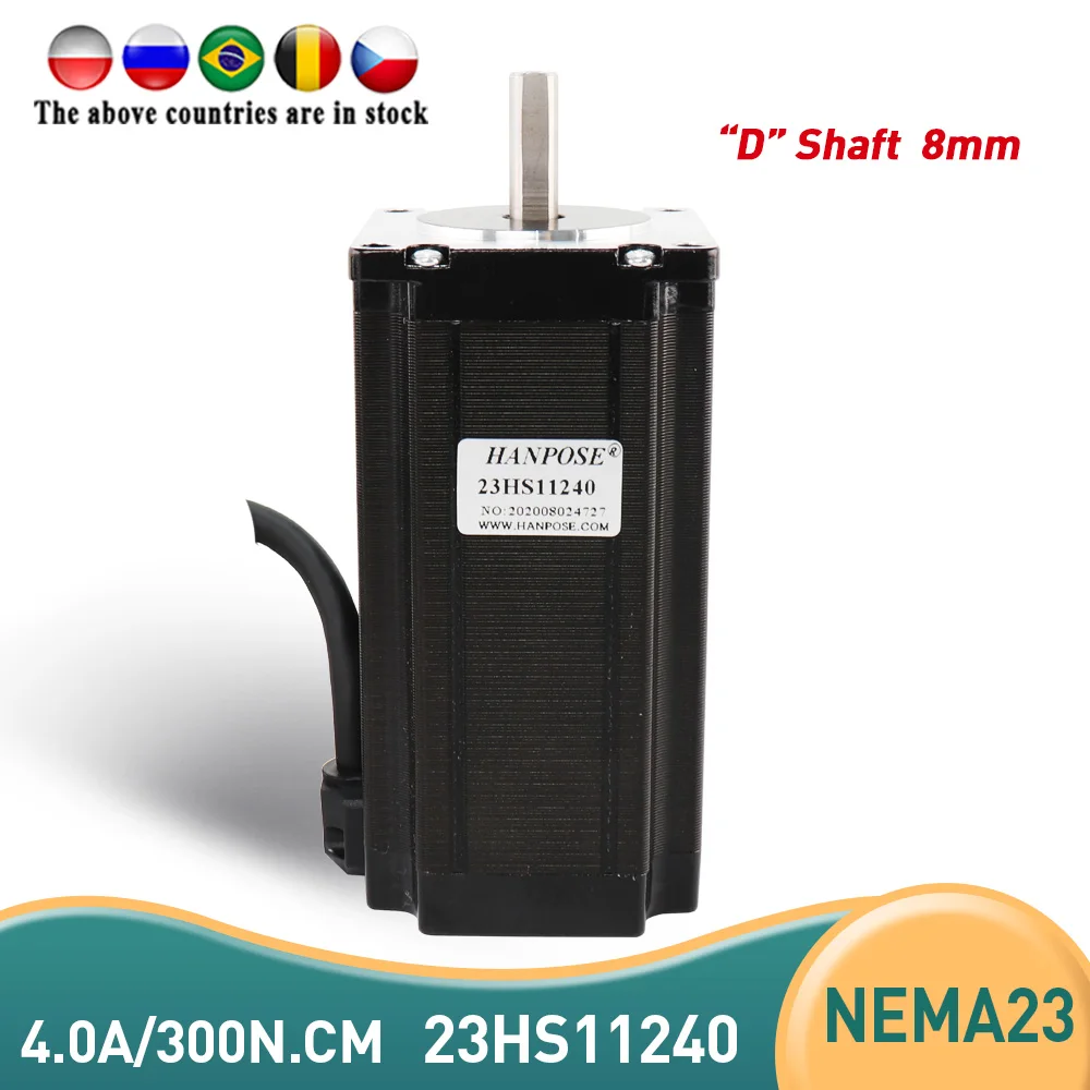 4-проводной шаговый двигатель Nema 23 23HS11240 4.0A H112mm для ЧПУ 3D-принтера, робот из пенопласта, металла, 57 шаговый двигатель