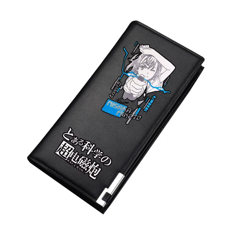Toaru Majutsu no Index Anime Card Holder Women Long Purse Misaka Mikoto Money Change Bag Pu Leather Small Wallet Gift Clutch
