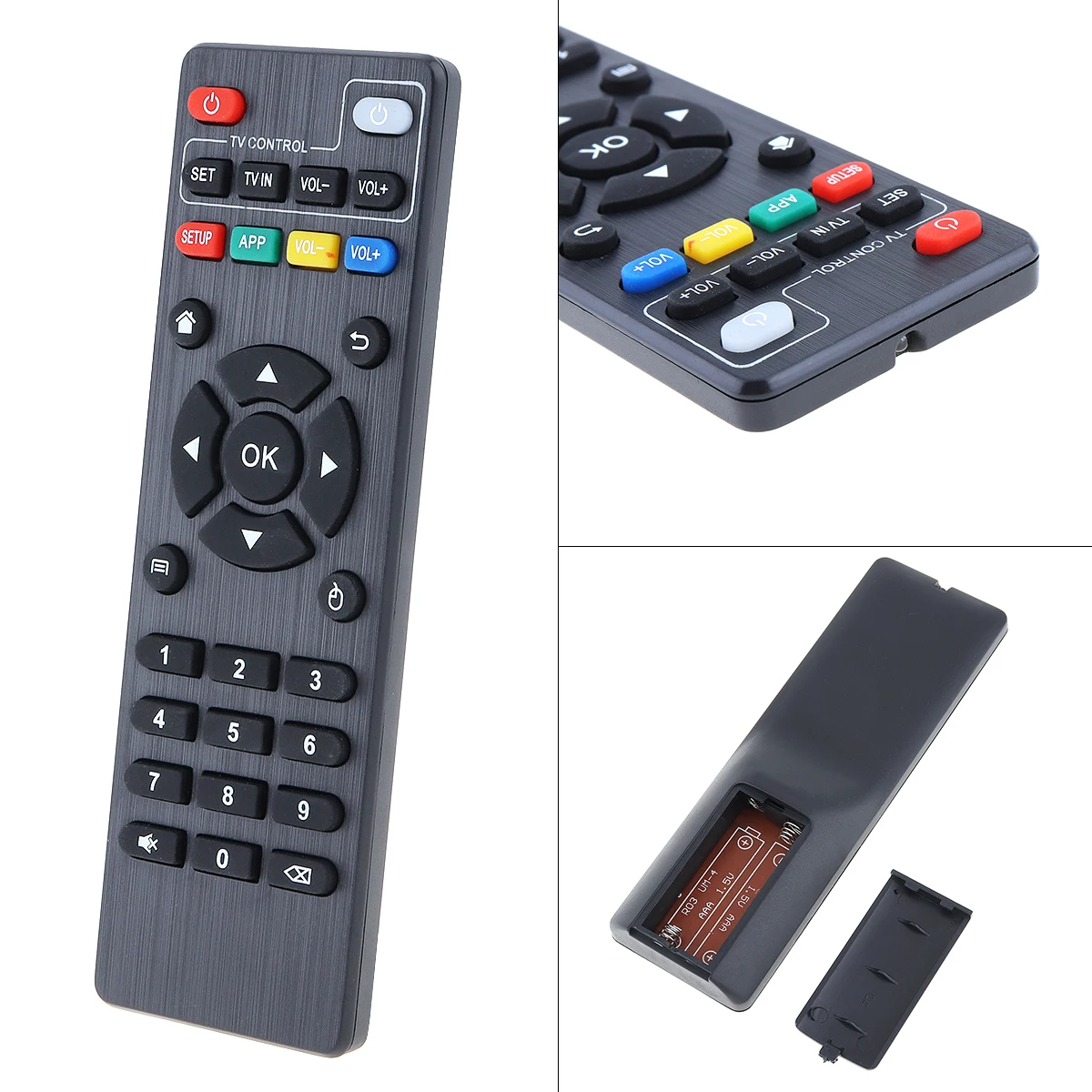 Universal TV Remote Control Replacement 433 MHz 2 x AAA Batteries 10M Long Transmission Distance for MXQ MXQ Pro 4K X96 T9M T95N