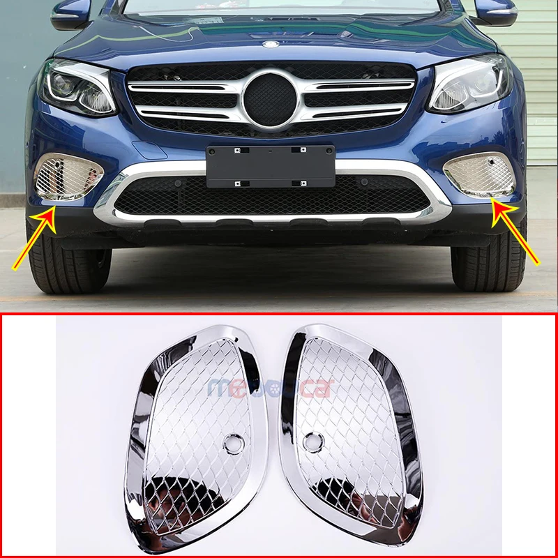 Fog Light Eyebrow Eye Lid Car Front Fog Lamp Light Cover Trim For Mercedes Benz GLC Class X253 GLC200 GLC250 GLC300 Car-Styling