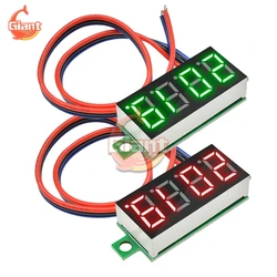 DC 0-100V 0.36 pollici Mini voltmetro digitale Volt voltmetro pannello LED Tester di tensione elettrico calibro 3 fili 12V 24V 48V 4 Bit