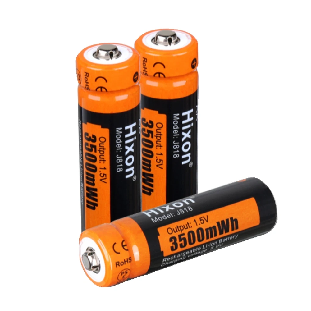 Batteria ricaricabile agli ioni di litio AA 2A 3500mWh 1.5V, supporto prezzo all'ingrosso, vendite dirette dei produttori, fotocamere, giocattoli elettrici,