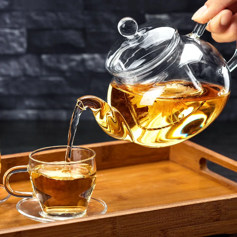 

Gift Pot Glass Liner Filter Heat-resistant Heat-resistant Borosilicate Glass Teapot Tea Set Thickened Flower Teapot Tea Maker