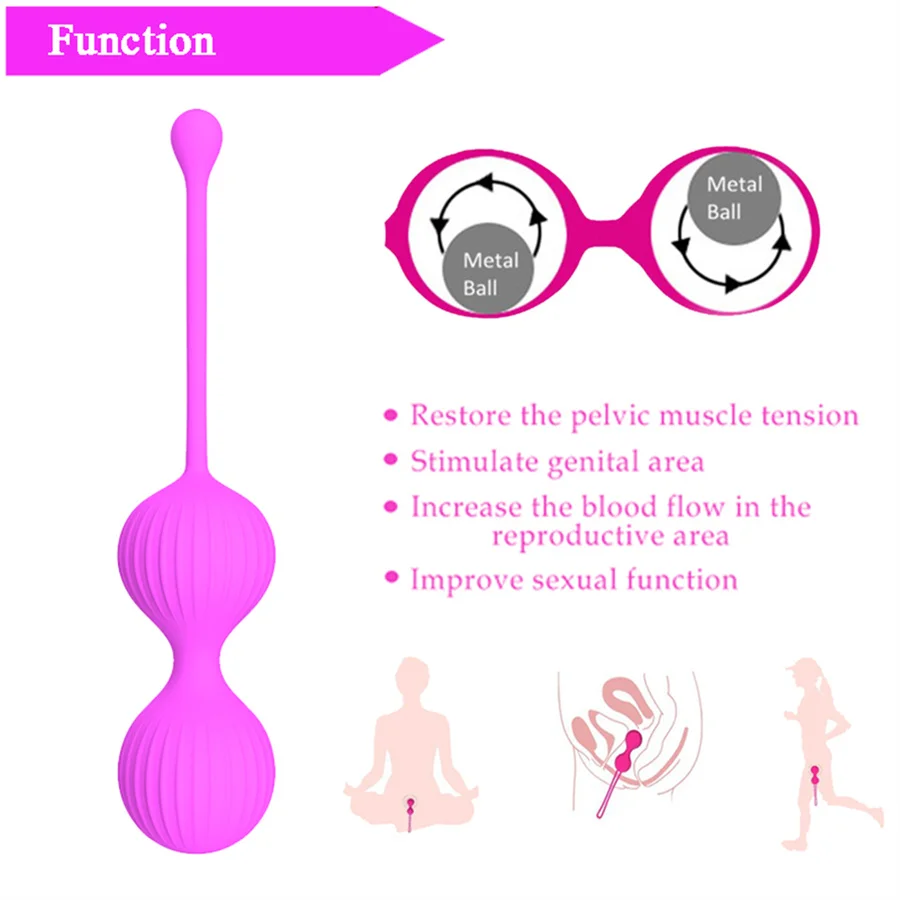 Safe Silicone Smart Ball Vibrator Kegel Ball Ben Wa Ball Vagina Tighten Exercise Machine Sex Toy for Women Vaginal Geisha Ball