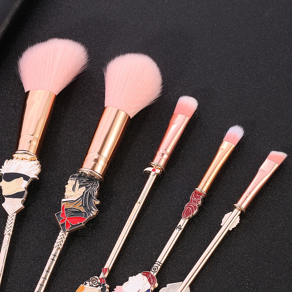 Hot Japan Anime Jujutsu Kaisen Makeup Brushes Tool Set 10pcs Cosmetic Powder Blush Eye Shadow Blending Eyebrow Brush Maquiagem