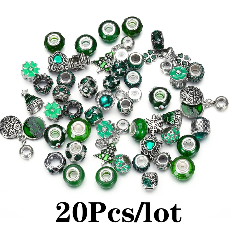 20Pcs/lot 9 Colors Special Offer Mixing Random Shipment Charm Beads Pendant Fit DIY Bracelets For Women Jewelry Making Wholesale