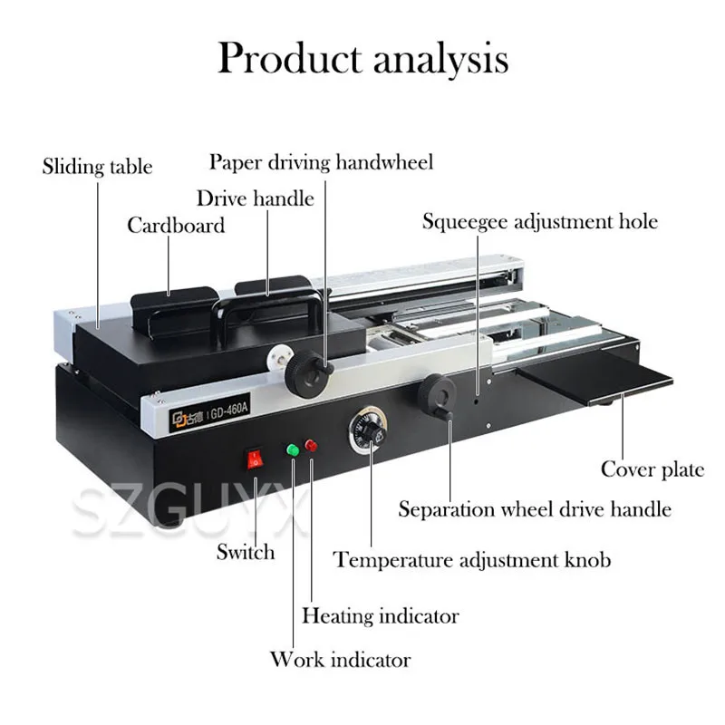 1200W Commercial manual Automatic binding machine Wireless electric heating files books hot melt adhesive binding machine