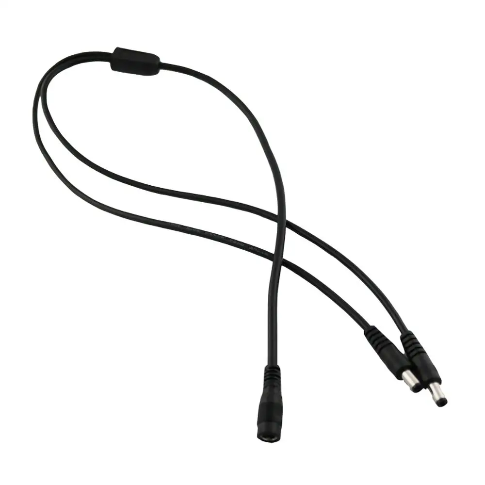 1 كابل تمديد طاقة تيار مستمر ، 5.5 مللي متر × 2.5 مللي متر أنثى إلى مزدوج 5.5 × 2.5 مللي متر ذكر Y ، كابل موصل CCTV 10A 70 سنتيمتر