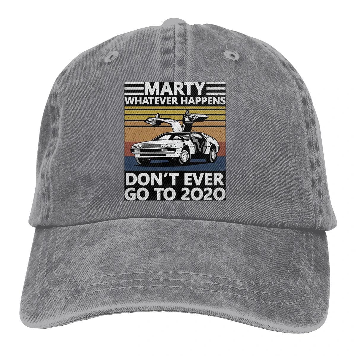 

Adjustable Solid Color Baseball Cap Don't Go To 2020 Washed Cotton Marty Whatever Happens Don't Go To 2020 Sports Woman Hat