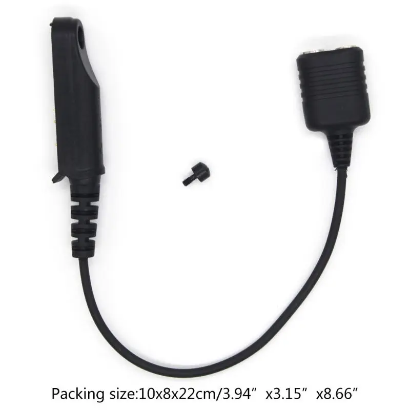 Adapter Cable Baofeng UV-9R Plus Waterproof to 2 Pin Headset Speaker Mic Y3ND