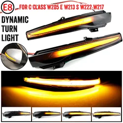 2pcs Dynamic Blinker For Mercedes Benz C E S GLC W205 X253 W213 W222 V Class W447 LED Turn Signal Light Side Mirror Indicator