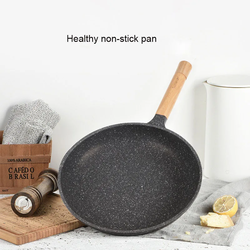 Geetest Medical Stone Frying Pan Nonstick Wok Use By Furnace Stove Dual-purpose Frying Pan