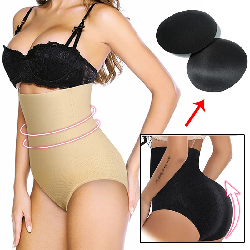 

Sexy Butt Lifter Seamless Women High Waist Shaping Panties Slimming Tummy Control Panties With Pads Briefs Shapewear Underwear
