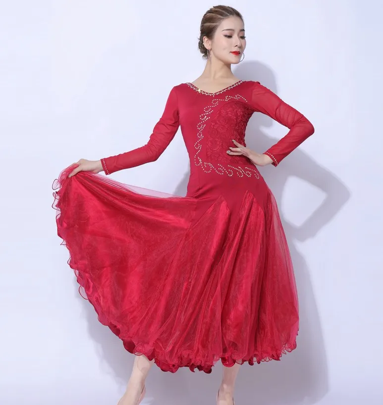 

New ballroom Dress long ballroom dance DRESS for women waltz standard ballroom COSTUMES 2021