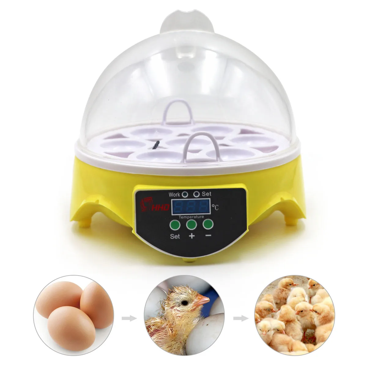 Mini Digital 7 Eggs Incubator Automatic Temperature Brooder Chicken Duck Bird Egg Hatcher  220V Farm Poultry Hatchery Machine