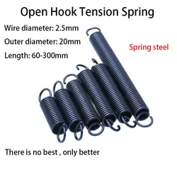 Open Hook Tension Spring Pullback Spring Coil Extension Spring Draught Spring Wire Diameter 2.5mm Outer Diameter 20mm