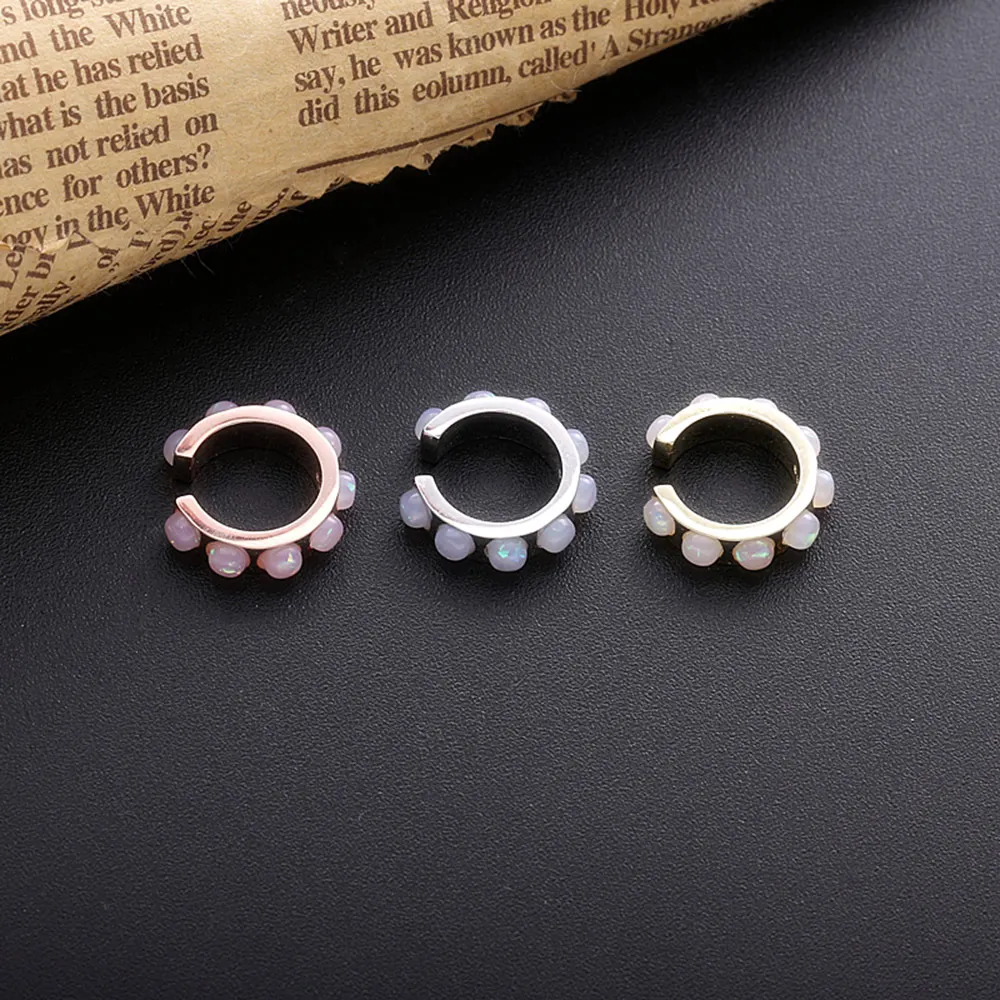 SHADOWHUNTERS 100% Real 925 Sterling Silver Earrings Opal Ear Cuff Women Fine Jewellery Chic Single Piece Earcuff Clip On Ear