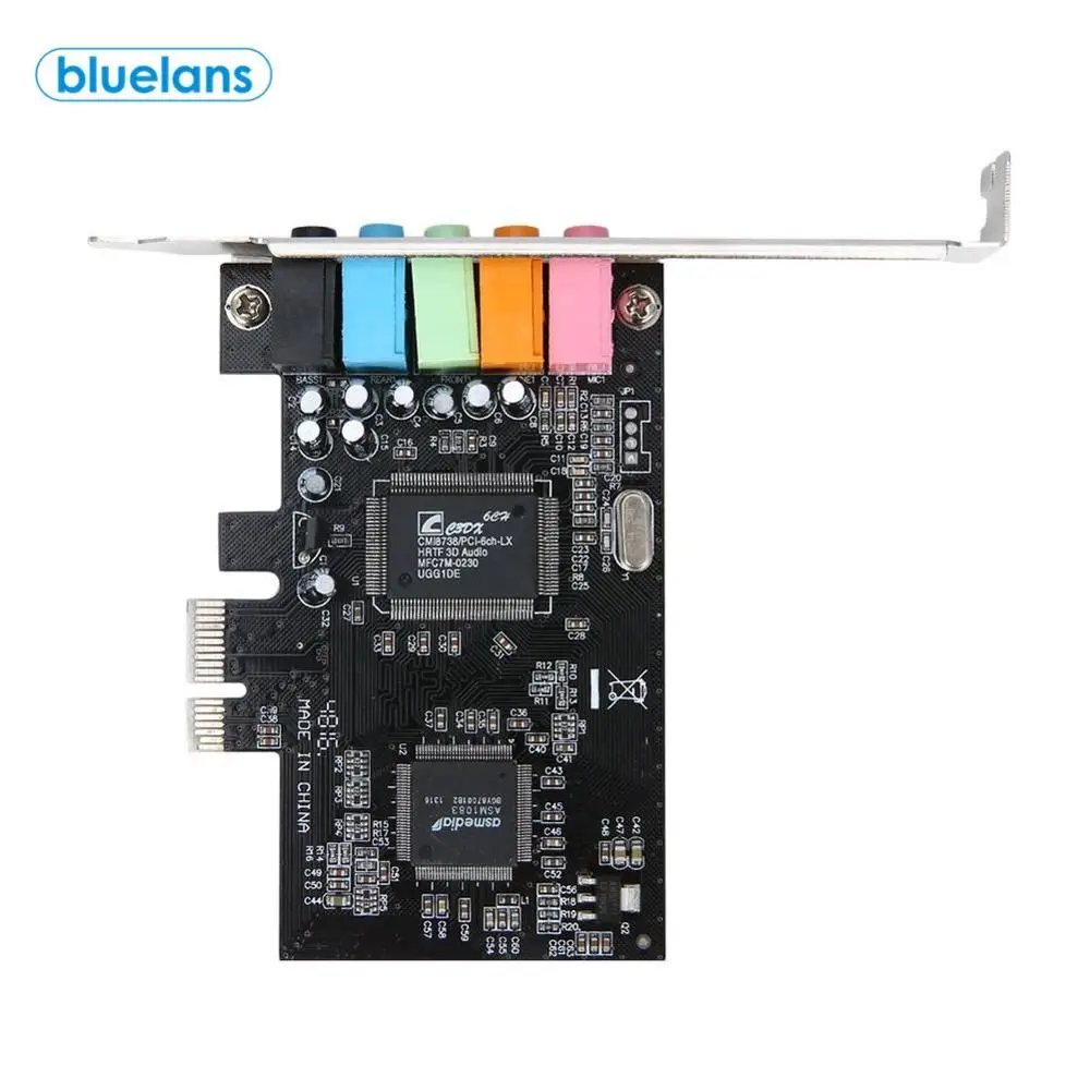 Convenient Built-in 5.1 Sound Card PCI 32-bit Express x1 PCI-E 5.1ch CMI8738 Internal Audio Digital Sound Card PC Accessories