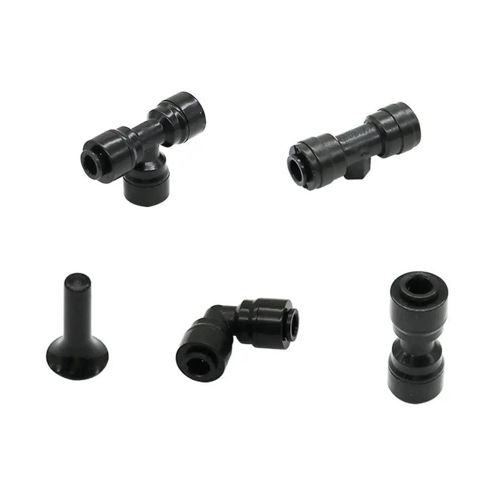 

Garden Irrigation System 1/4" Port Slip-lock Quick Connector Tee Elbow Straight Adapter End Plug Water Pipe Purifier Joint 5 Pcs