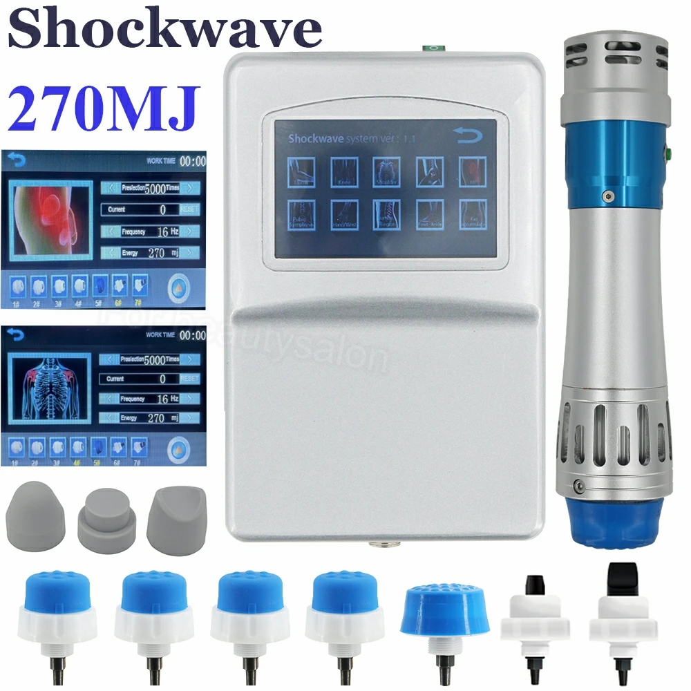 

Shock Wave Instrument For Body Pain Relief And Men ED Treatment Massager 270MJ Shockwave Therapy Machine Home Use Muscle Relax