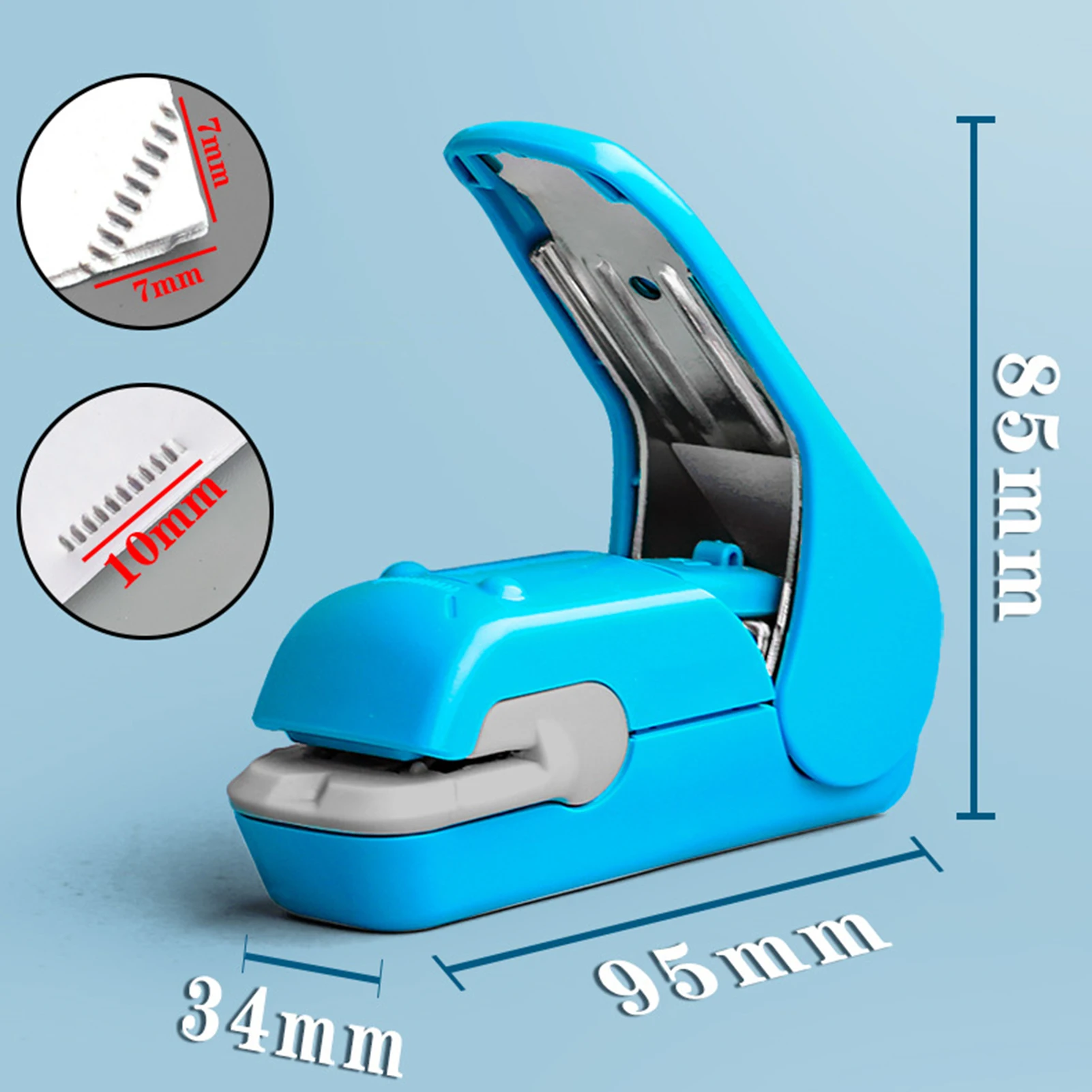 Staple Free Stapler Time Saving Effortless Needle Free Handhled Stapler Mini Portable Creative & Safe Student Office Stationery