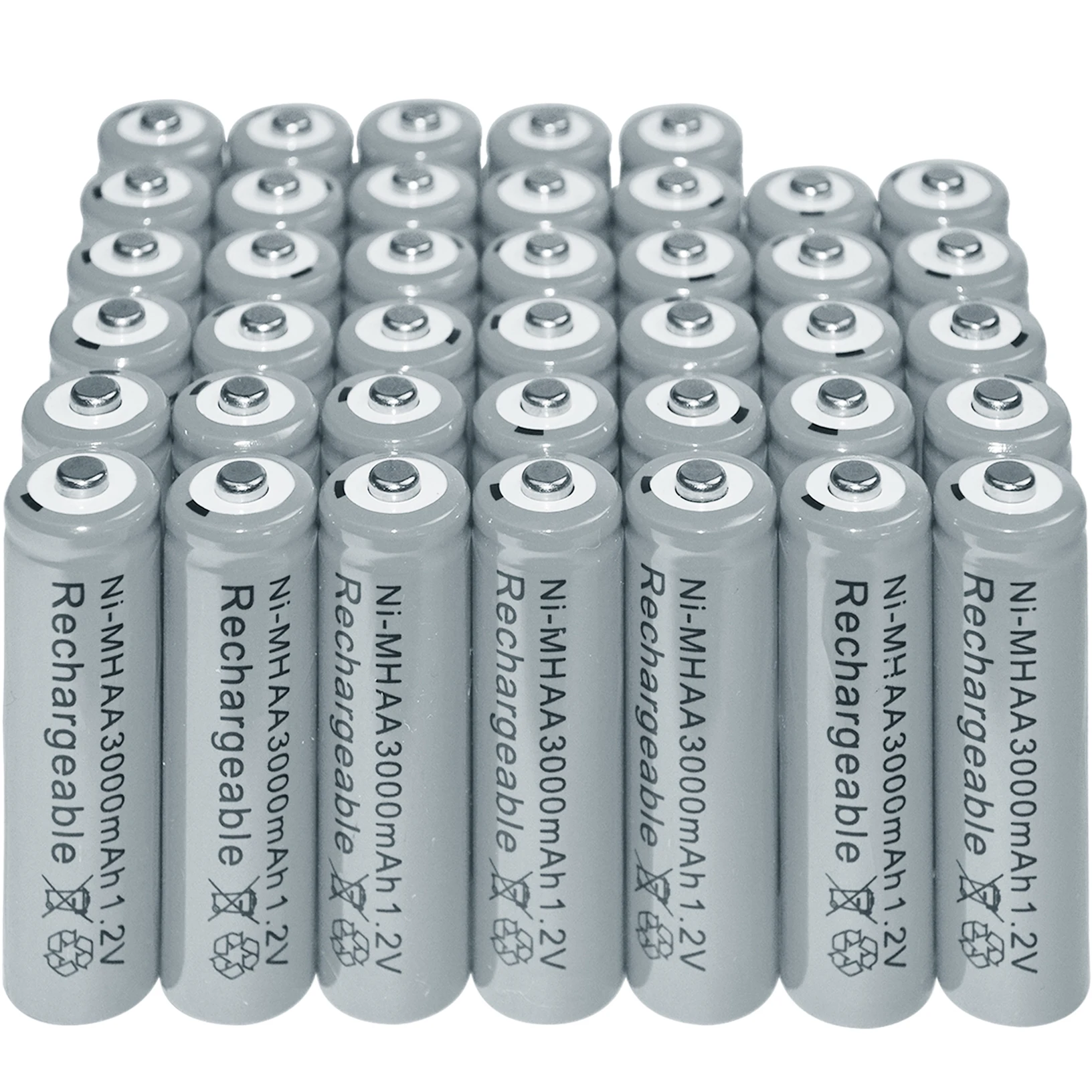 8/16/20/32/40/50 Con AA 3000MAh 2A 1.2 V Ni-MH Màu Xám pin Sạc Dự Phòng Cell Pin Cho MP3 RC Đồ Chơi