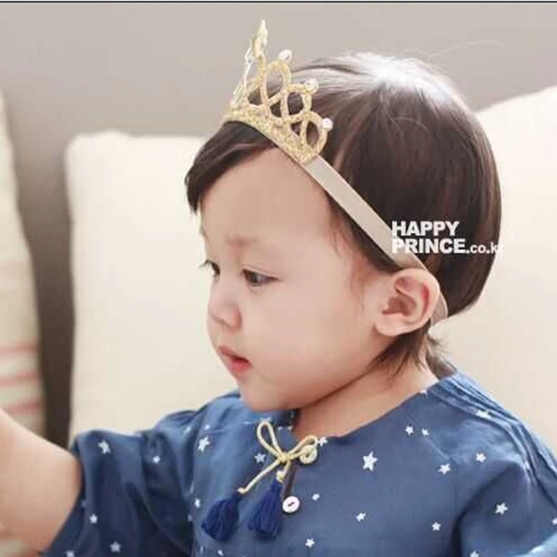 baby headband flowers girls Korean newborn infant crown headbands headwarp elastic hair band children girls hair accessories