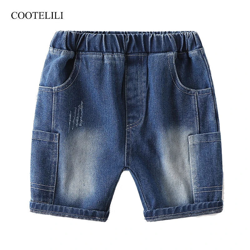 COOTELILI Summer Children Beach Shorts Kids Boys Denim Shorts Jeans Boy Panties Casual Trousers For Kids