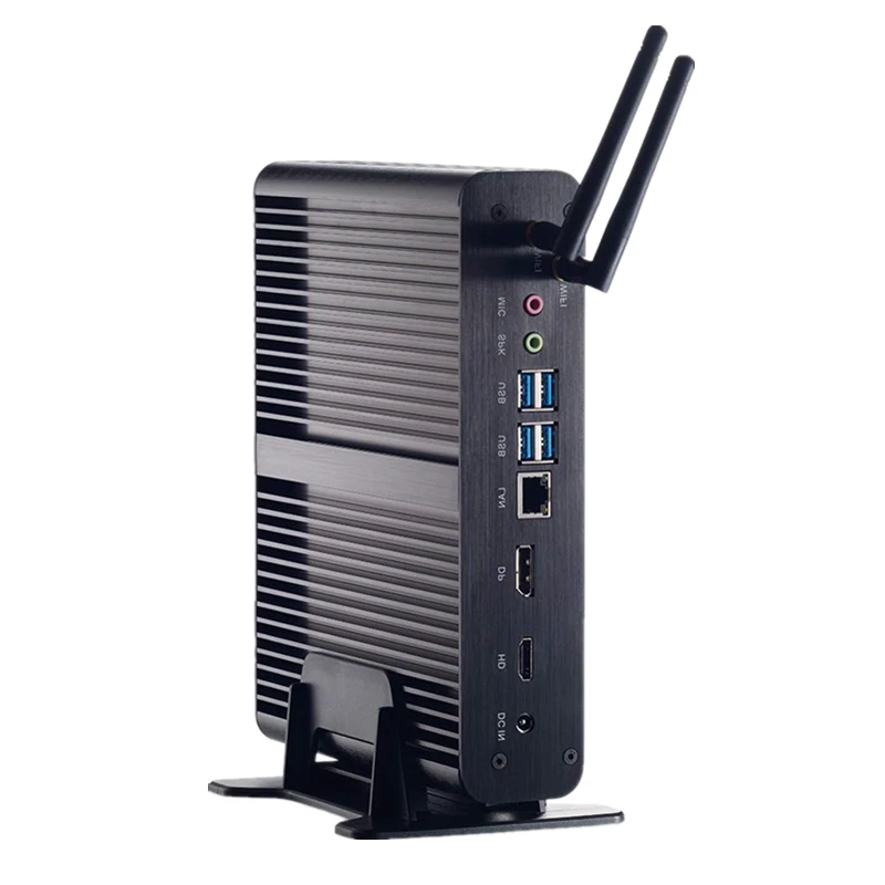 Mini PC de gaming sans ventilateur, 12e Isabel Intel Core i7 1255U 1165G7 10710U, ordinateur de bureau, barebone HTPC, aluminium, refroidissement efficace, WiFi