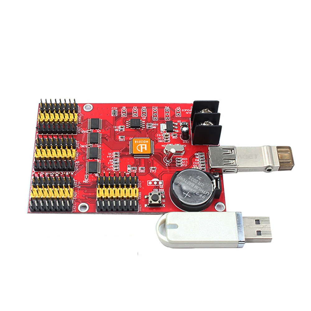 HD-U63 Usb-disk Port , Max 512x128 Pixels Single Color P4.75/P10 SMD Led Module Control Card