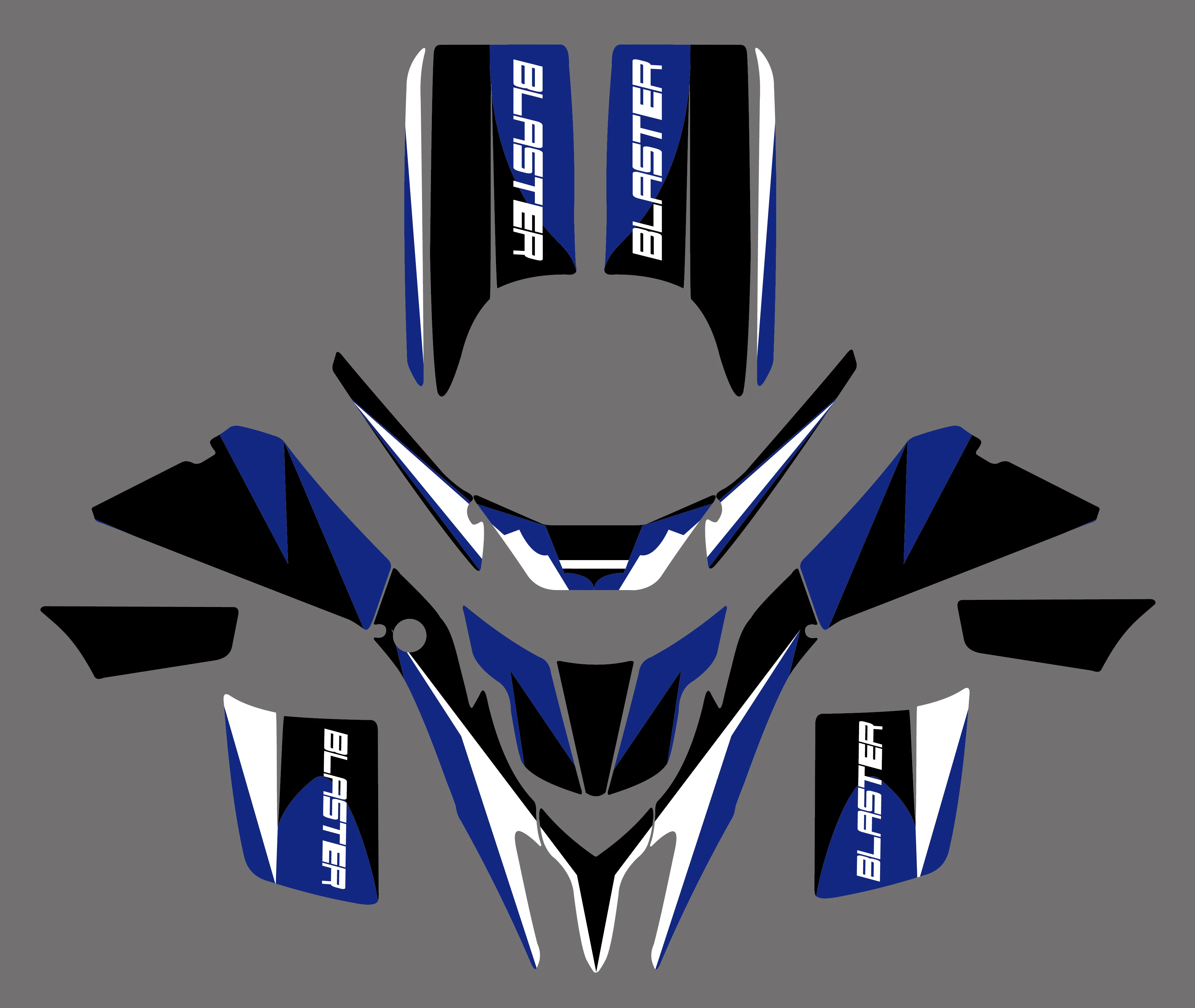 ATV Fairing Graphic Background Decals Sticker For Yamaha YFS200 Blaster 1988-2006 2005 2004 2003 2002 2001 2000 1999 Customize